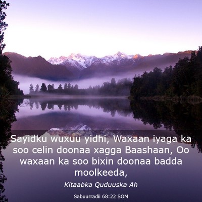 Picture 03 - Sabuurradii 68:22 SOM - Sayidku wuxuu yidhi, Waxaan iyaga ka soo celin - Bible Verse Picture