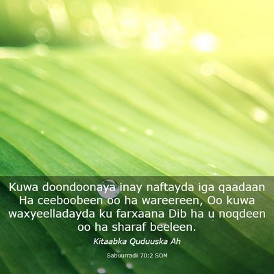 Picture 03 - Sabuurradii 70:2 SOM - Kuwa doondoonaya inay naftayda iga qaadaan Ha - Bible Verse Picture