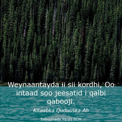 Picture 03 - Sabuurradii 71:21 SOM - Weynaantayda ii sii kordhi, Oo intaad soo - Bible Verse Picture