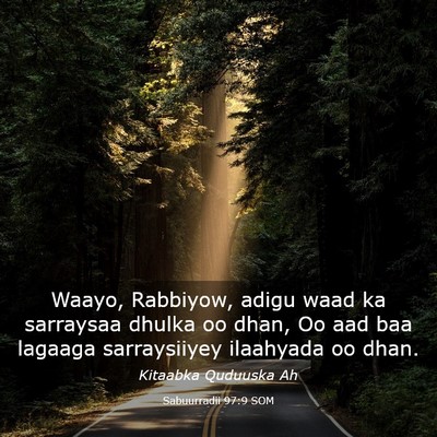 Picture 03 - Sabuurradii 97:9 SOM - Waayo, Rabbiyow, adigu waad ka sarraysaa dhulka - Bible Verse Picture