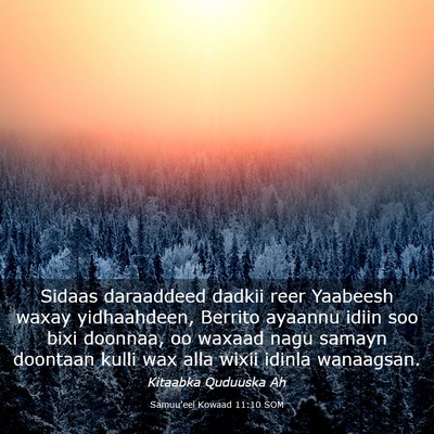 Picture 03 - Samuu'eel Kowaad 11:10 SOM - Sidaas daraaddeed dadkii reer Yaabeesh waxay - Bible Verse Picture