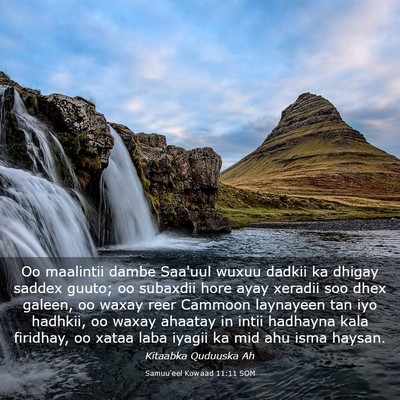 Picture 03 - Samuu'eel Kowaad 11:11 SOM - Oo maalintii dambe Saa'uul wuxuu dadkii ka dhigay - Bible Verse Picture