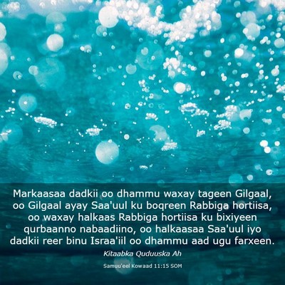 Picture 03 - Samuu'eel Kowaad 11:15 SOM - Markaasaa dadkii oo dhammu waxay tageen Gilgaal, - Bible Verse Picture