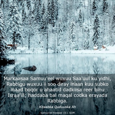 Picture 03 - Samuu'eel Kowaad 15:1 SOM - Markaasaa Samuu'eel wuxuu Saa'uul ku yidhi, - Bible Verse Picture