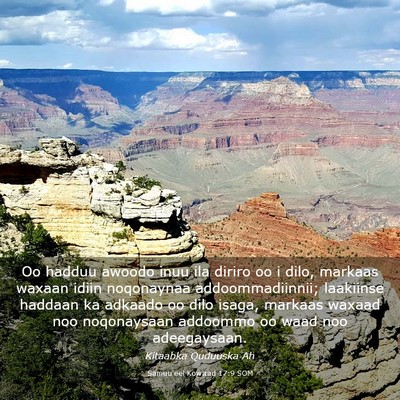 Picture 03 - Samuu'eel Kowaad 17:9 SOM - Oo hadduu awoodo inuu ila diriro oo i dilo, - Bible Verse Picture
