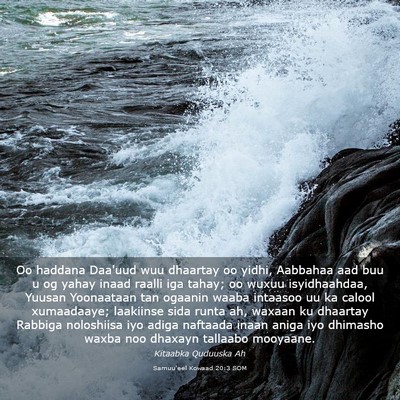 Picture 03 - Samuu'eel Kowaad 20:3 SOM - Oo haddana Daa'uud wuu dhaartay oo yidhi, - Bible Verse Picture