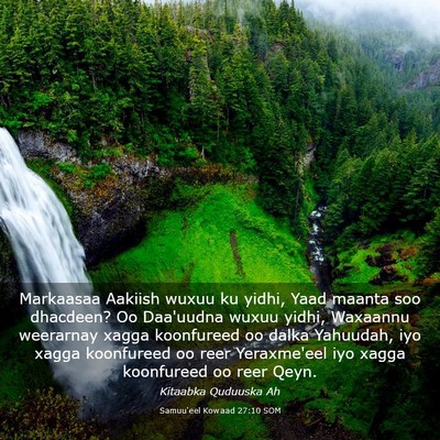 Picture 03 - Samuu'eel Kowaad 27:10 SOM - Markaasaa Aakiish wuxuu ku yidhi, Yaad maanta soo - Bible Verse Picture
