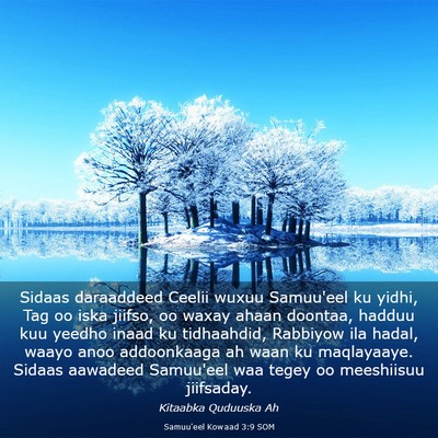 Picture 03 - Samuu'eel Kowaad 3:9 SOM - Sidaas daraaddeed Ceelii wuxuu Samuu'eel ku - Bible Verse Picture