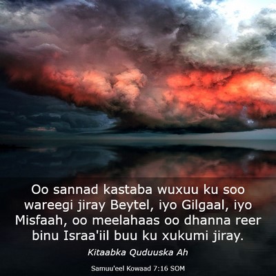Picture 03 - Samuu'eel Kowaad 7:16 SOM - Oo sannad kastaba wuxuu ku soo wareegi jiray - Bible Verse Picture