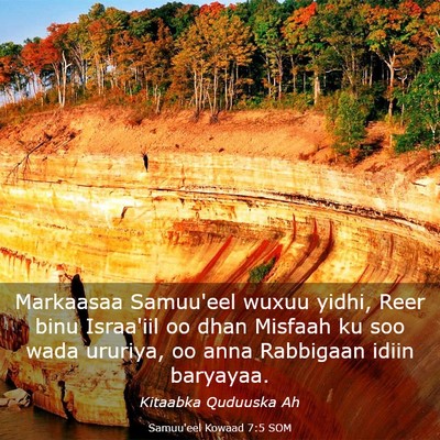 Picture 03 - Samuu'eel Kowaad 7:5 SOM - Markaasaa Samuu'eel wuxuu yidhi, Reer binu - Bible Verse Picture