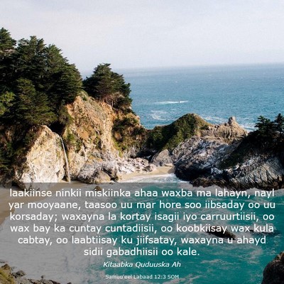 Picture 03 - Samuu'eel Labaad 12:3 SOM - laakiinse ninkii miskiinka ahaa waxba ma lahayn, - Bible Verse Picture