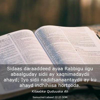 Picture 03 - Samuu'eel Labaad 22:25 SOM - Sidaas daraaddeed ayaa Rabbigu iigu abaalguday - Bible Verse Picture