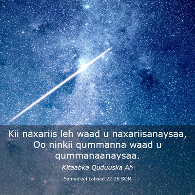 Picture 03 - Samuu'eel Labaad 22:26 SOM - Kii naxariis leh waad u naxariisanaysaa, Oo - Bible Verse Picture