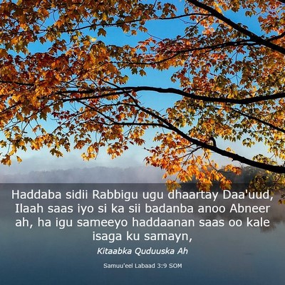 Picture 03 - Samuu'eel Labaad 3:9 SOM - Haddaba sidii Rabbigu ugu dhaartay Daa'uud, Ilaah - Bible Verse Picture