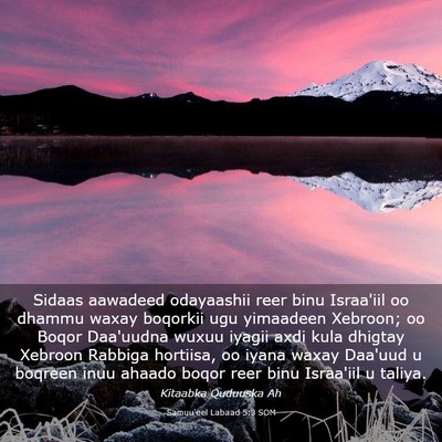 Picture 03 - Samuu'eel Labaad 5:3 SOM - Sidaas aawadeed odayaashii reer binu Israa'iil oo - Bible Verse Picture