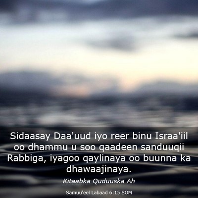 Picture 03 - Samuu'eel Labaad 6:15 SOM - Sidaasay Daa'uud iyo reer binu Israa'iil oo - Bible Verse Picture