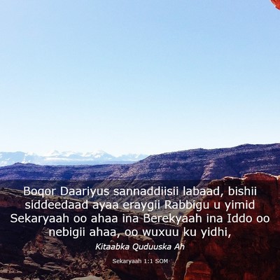 Picture 03 - Sekaryaah 1:1 SOM - Boqor Daariyus sannaddiisii labaad, bishii - Bible Verse Picture