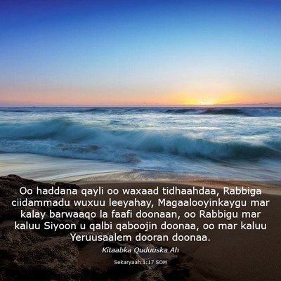 Picture 03 - Sekaryaah 1:17 SOM - Oo haddana qayli oo waxaad tidhaahdaa, Rabbiga - Bible Verse Picture