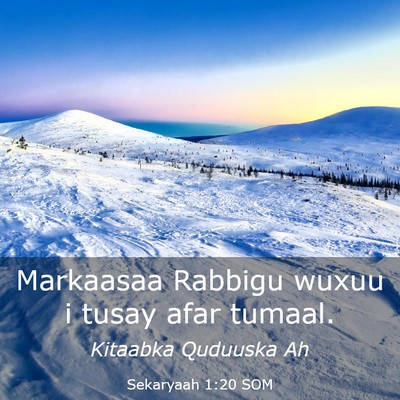 Picture 03 - Sekaryaah 1:20 SOM - Markaasaa Rabbigu wuxuu i tusay afar - Bible Verse Picture