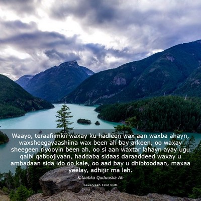 Picture 03 - Sekaryaah 10:2 SOM - Waayo, teraafiimkii waxay ku hadleen wax aan - Bible Verse Picture