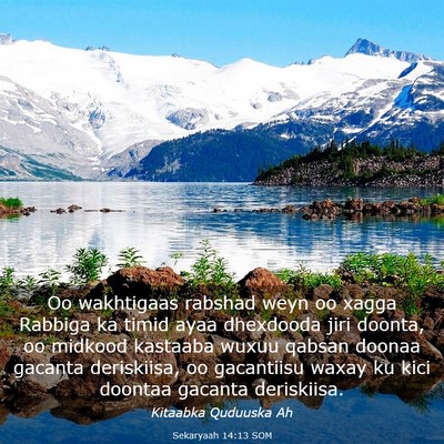 Picture 03 - Sekaryaah 14:13 SOM - Oo wakhtigaas rabshad weyn oo xagga Rabbiga ka - Bible Verse Picture