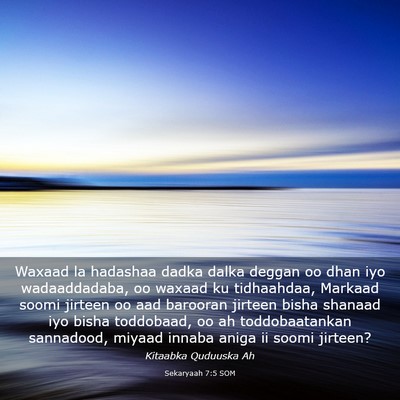 Picture 03 - Sekaryaah 7:5 SOM - Waxaad la hadashaa dadka dalka deggan oo dhan iyo - Bible Verse Picture