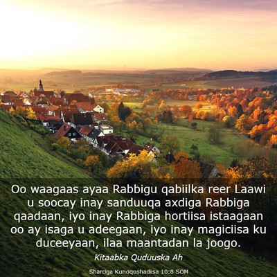 Picture 03 - Sharciga Kunoqoshadiisa 10:8 SOM - Oo waagaas ayaa Rabbigu qabiilka reer Laawi u - Bible Verse Picture