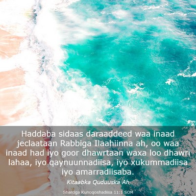 Picture 03 - Sharciga Kunoqoshadiisa 11:1 SOM - Haddaba sidaas daraaddeed waa inaad jeclaataan - Bible Verse Picture