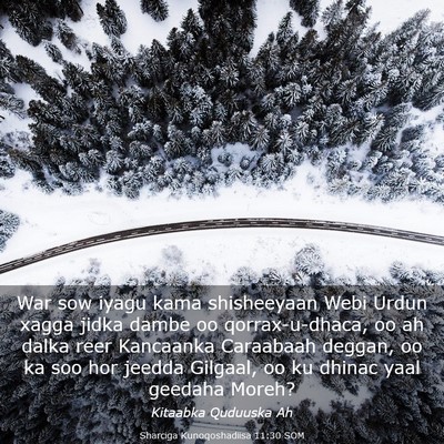 Picture 03 - Sharciga Kunoqoshadiisa 11:30 SOM - War sow iyagu kama shisheeyaan Webi Urdun xagga - Bible Verse Picture