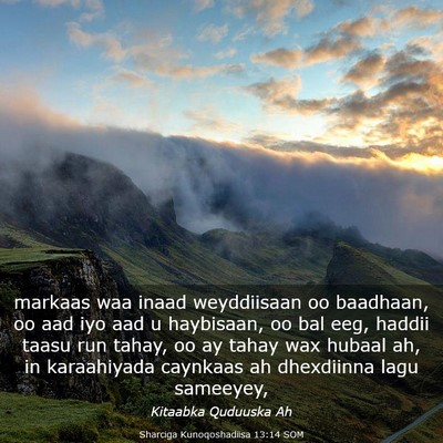Picture 03 - Sharciga Kunoqoshadiisa 13:14 SOM - markaas waa inaad weyddiisaan oo baadhaan, oo aad - Bible Verse Picture
