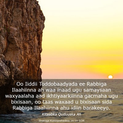 Picture 03 - Sharciga Kunoqoshadiisa 16:10 SOM - Oo Iiddii Toddobaadyada ee Rabbiga Ilaahiinna ah - Bible Verse Picture