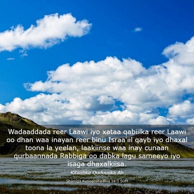 Picture 03 - Sharciga Kunoqoshadiisa 18:1 SOM - Wadaaddada reer Laawi iyo xataa qabiilka reer - Bible Verse Picture