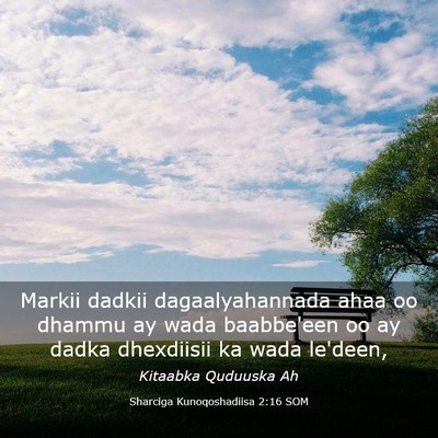 Picture 03 - Sharciga Kunoqoshadiisa 2:16 SOM - Markii dadkii dagaalyahannada ahaa oo dhammu ay - Bible Verse Picture