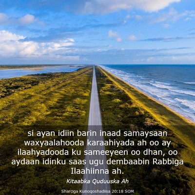 Picture 03 - Sharciga Kunoqoshadiisa 20:18 SOM - si ayan idiin barin inaad samaysaan waxyaalahooda - Bible Verse Picture
