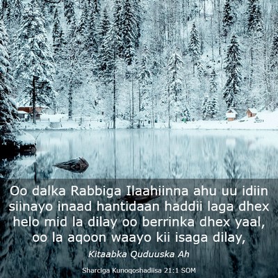 Picture 03 - Sharciga Kunoqoshadiisa 21:1 SOM - Oo dalka Rabbiga Ilaahiinna ahu uu idiin siinayo - Bible Verse Picture