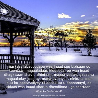 Picture 03 - Sharciga Kunoqoshadiisa 22:24 SOM - markaas labadoodaba waa inaad soo bixisaan oo - Bible Verse Picture