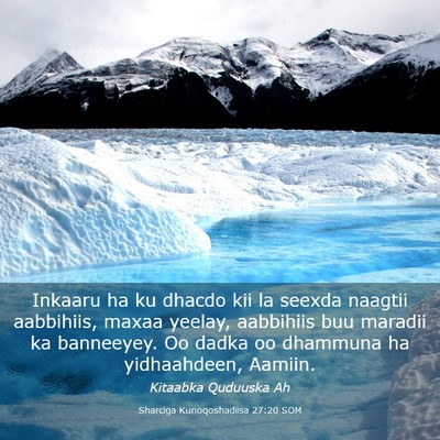 Picture 03 - Sharciga Kunoqoshadiisa 27:20 SOM - Inkaaru ha ku dhacdo kii la seexda naagtii - Bible Verse Picture