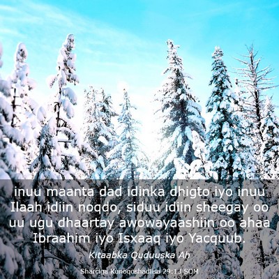 Picture 03 - Sharciga Kunoqoshadiisa 29:13 SOM - inuu maanta dad idinka dhigto iyo inuu Ilaah - Bible Verse Picture