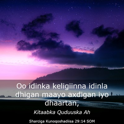Picture 03 - Sharciga Kunoqoshadiisa 29:14 SOM - Oo idinka keligiinna idinla dhigan maayo axdigan - Bible Verse Picture