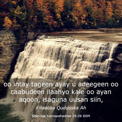 Picture 03 - Sharciga Kunoqoshadiisa 29:26 SOM - oo intay tageen ayay u adeegeen oo caabudeen - Bible Verse Picture