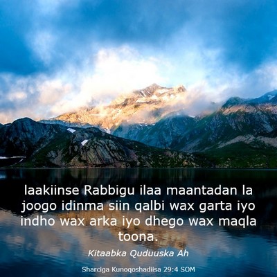 Picture 03 - Sharciga Kunoqoshadiisa 29:4 SOM - laakiinse Rabbigu ilaa maantadan la joogo idinma - Bible Verse Picture
