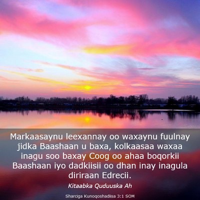 Picture 03 - Sharciga Kunoqoshadiisa 3:1 SOM - Markaasaynu leexannay oo waxaynu fuulnay jidka - Bible Verse Picture