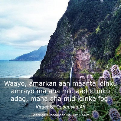 Picture 03 - Sharciga Kunoqoshadiisa 30:11 SOM - Waayo, amarkan aan maanta idinku amrayo ma aha - Bible Verse Picture