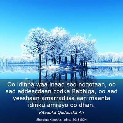 Picture 03 - Sharciga Kunoqoshadiisa 30:8 SOM - Oo idinna waa inaad soo noqotaan, oo aad - Bible Verse Picture