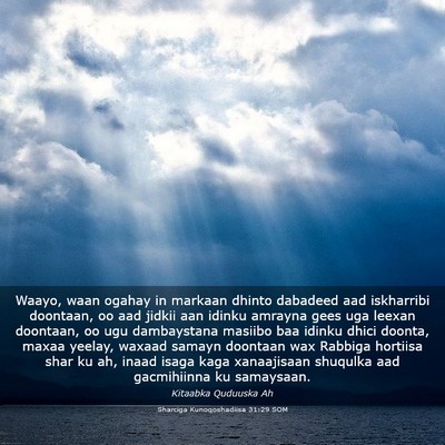 Picture 03 - Sharciga Kunoqoshadiisa 31:29 SOM - Waayo, waan ogahay in markaan dhinto dabadeed aad - Bible Verse Picture