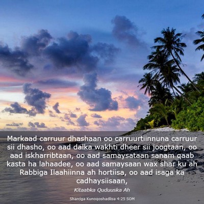 Picture 03 - Sharciga Kunoqoshadiisa 4:25 SOM - Markaad carruur dhashaan oo carruurtiinnuna - Bible Verse Picture
