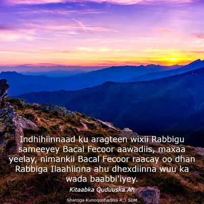 Picture 03 - Sharciga Kunoqoshadiisa 4:3 SOM - Indhihiinnaad ku aragteen wixii Rabbigu sameeyey - Bible Verse Picture