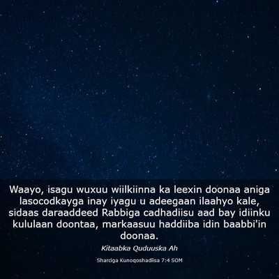 Picture 03 - Sharciga Kunoqoshadiisa 7:4 SOM - Waayo, isagu wuxuu wiilkiinna ka leexin doonaa - Bible Verse Picture