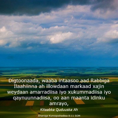 Picture 03 - Sharciga Kunoqoshadiisa 8:11 SOM - Digtoonaada, waaba intaasoo aad Rabbiga - Bible Verse Picture