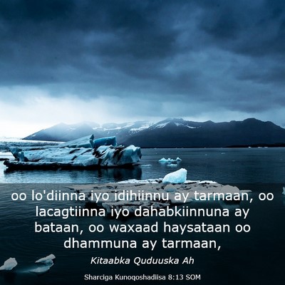 Picture 03 - Sharciga Kunoqoshadiisa 8:13 SOM - oo lo'diinna iyo idihiinnu ay tarmaan, oo - Bible Verse Picture